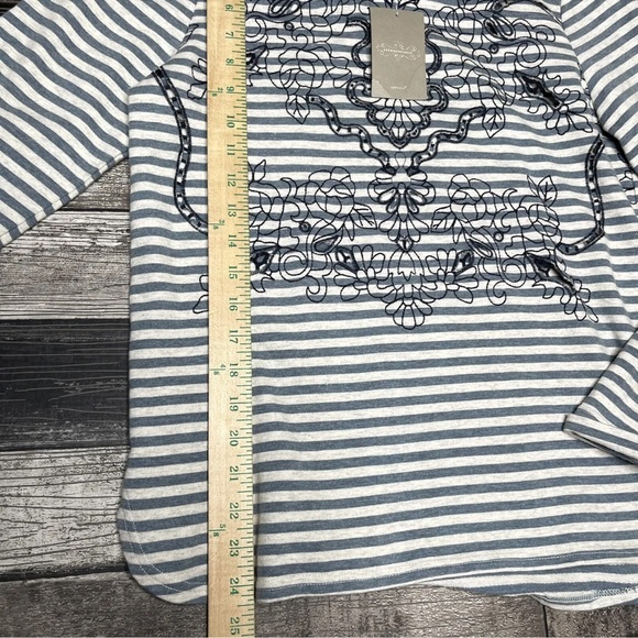 Anthropologie Postmark Shirt Womens Size Medium First Mate Top Embroidered - Picture 10 of 11